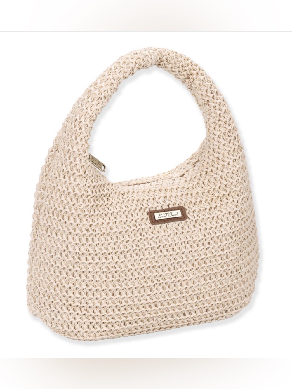 NWT! SUN N’ SAND “Stone Willow Clutch Bag”, Natural